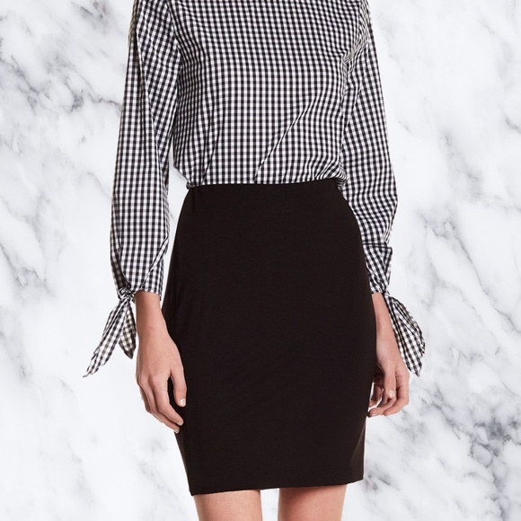 Vince Camuto Rich Black Above-the-Knee Skirt - Picture 6 of 8